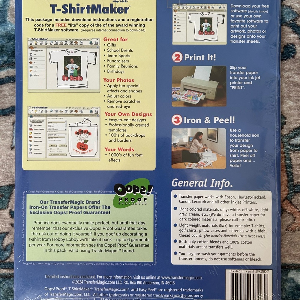 Inkjet Transfer Paper - White - Picture 2 of 2